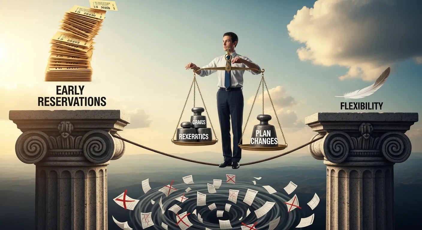 Balancing Early Reservations Against Plan Changes